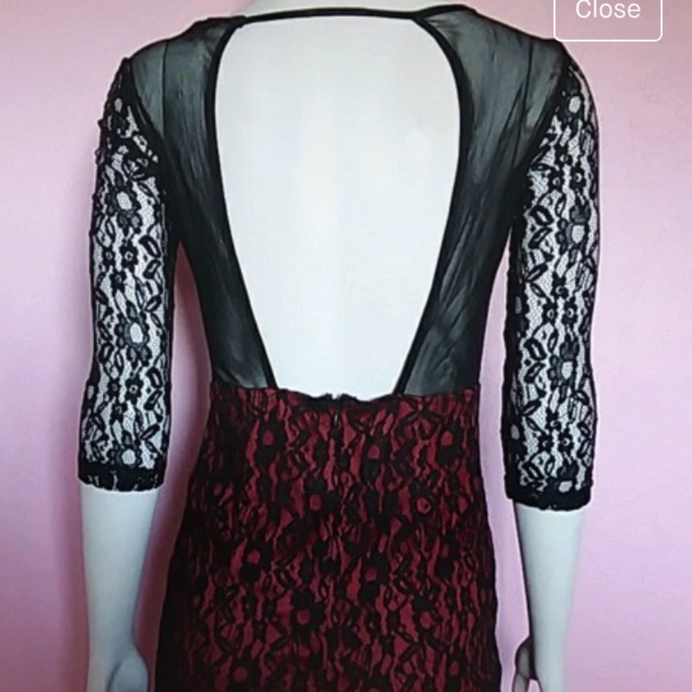 Mesh and lace dress - Picture 8 of 14